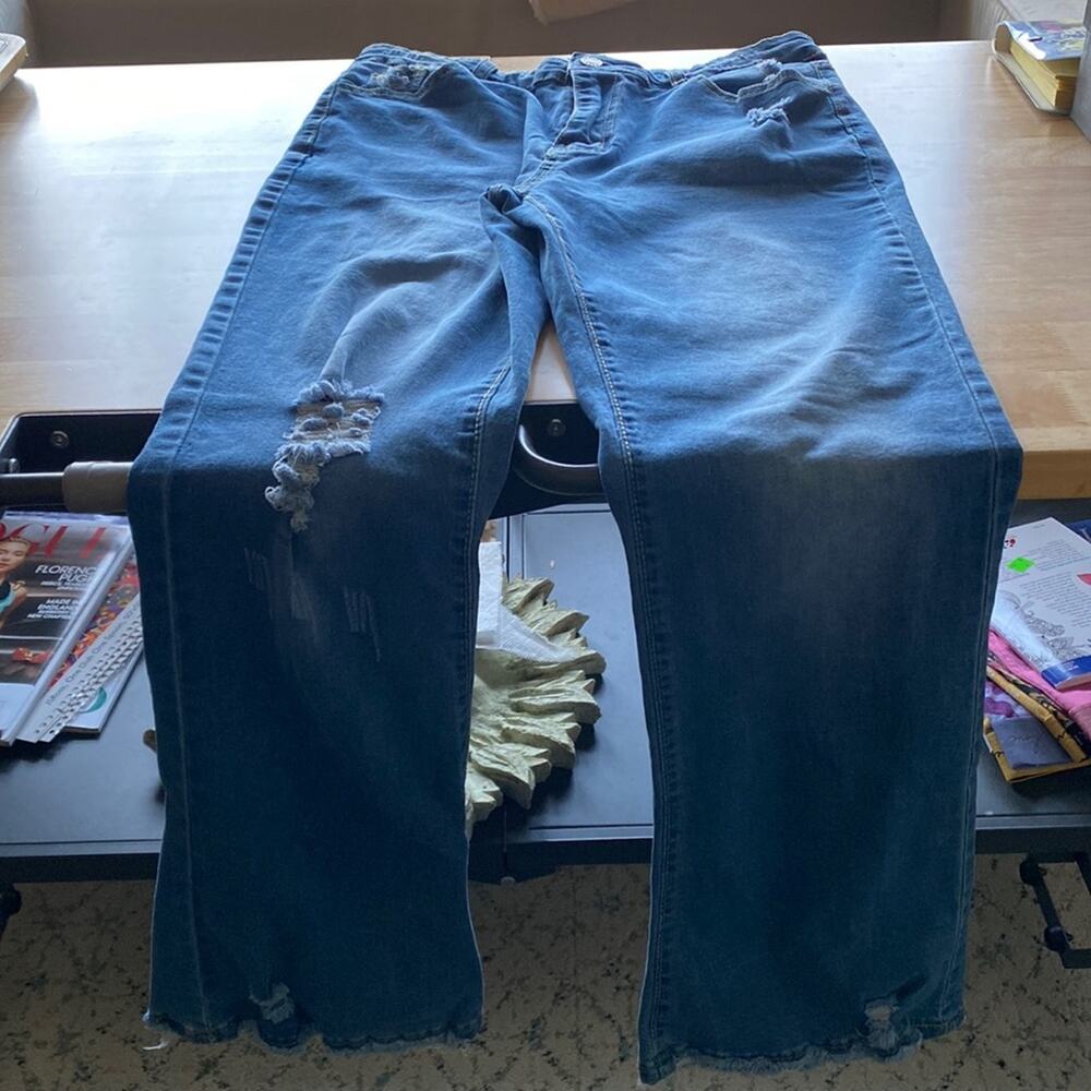 Distressed jeans